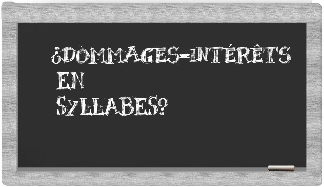 dommages-intérêts in syllables