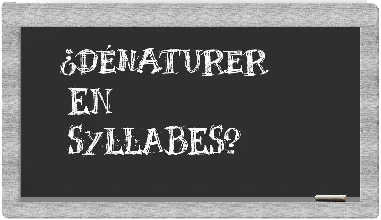 dénaturer in syllables