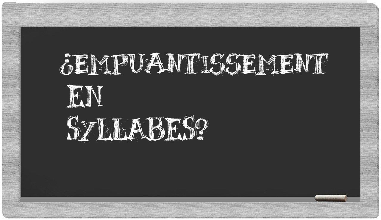 empuantissement in syllables