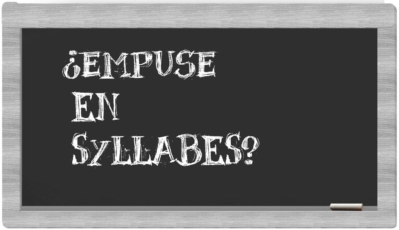 empuse in syllables