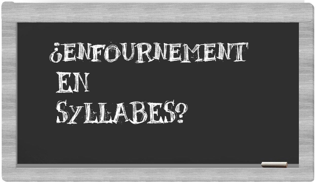 enfournement in syllables