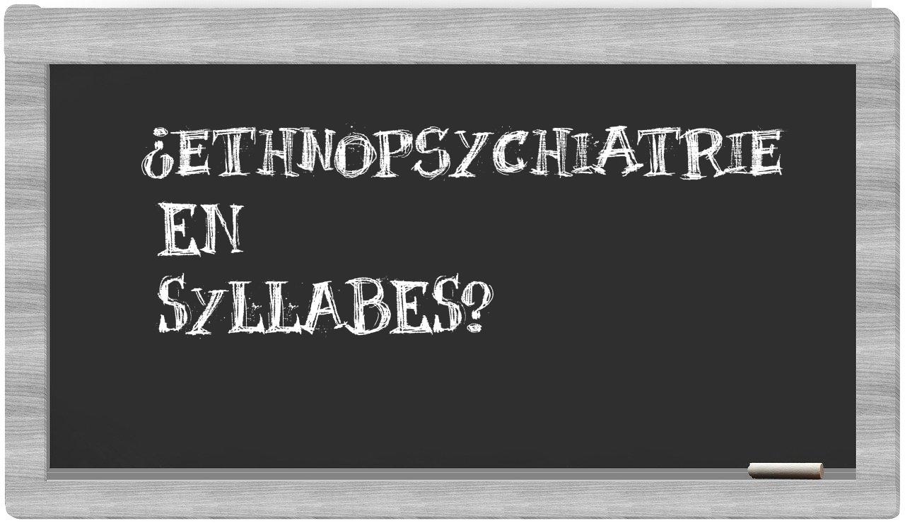 ethnopsychiatrie in syllables