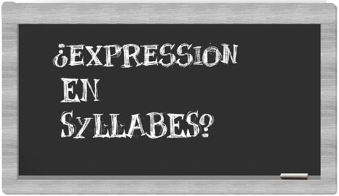expression in syllables
