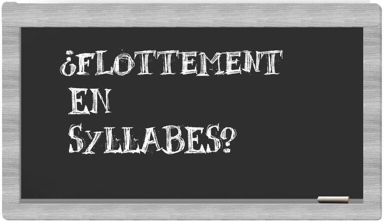 flottement in syllables