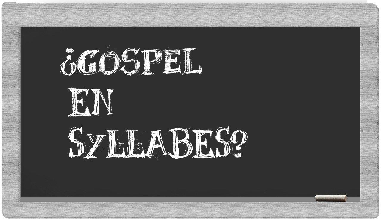 gospel in syllables