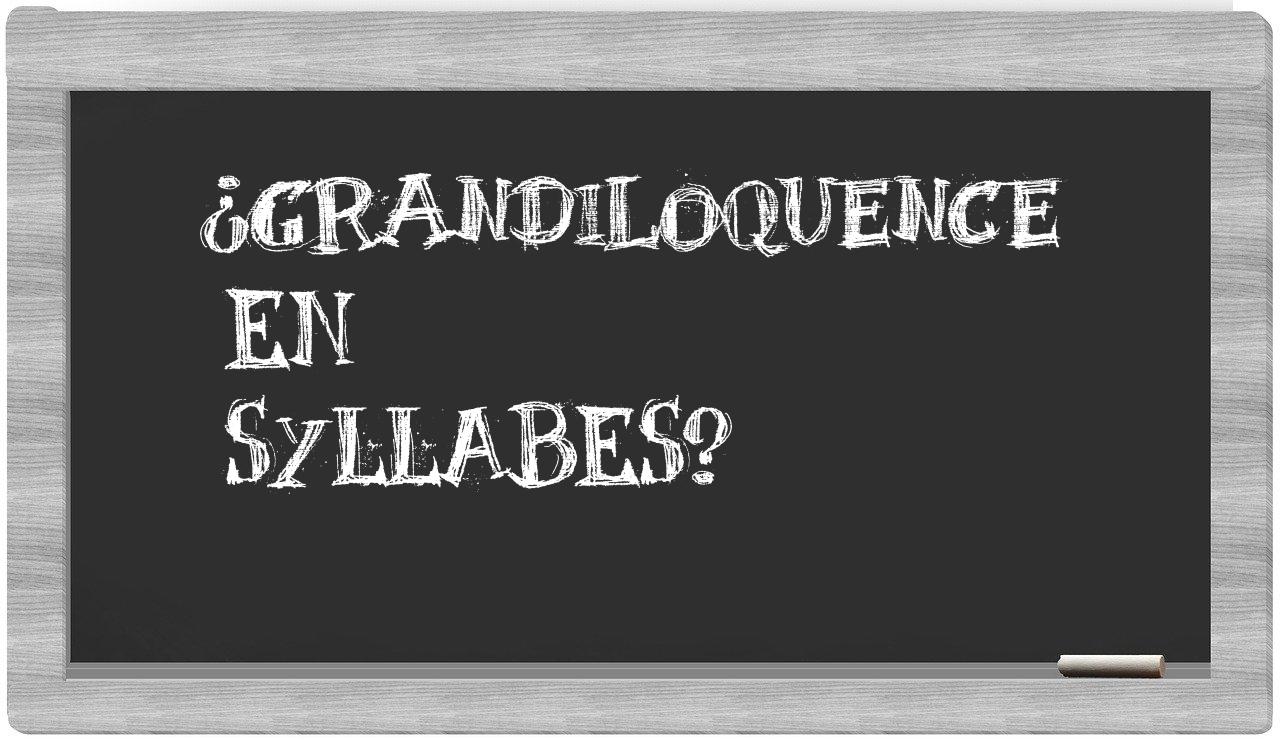 grandiloquence in syllables