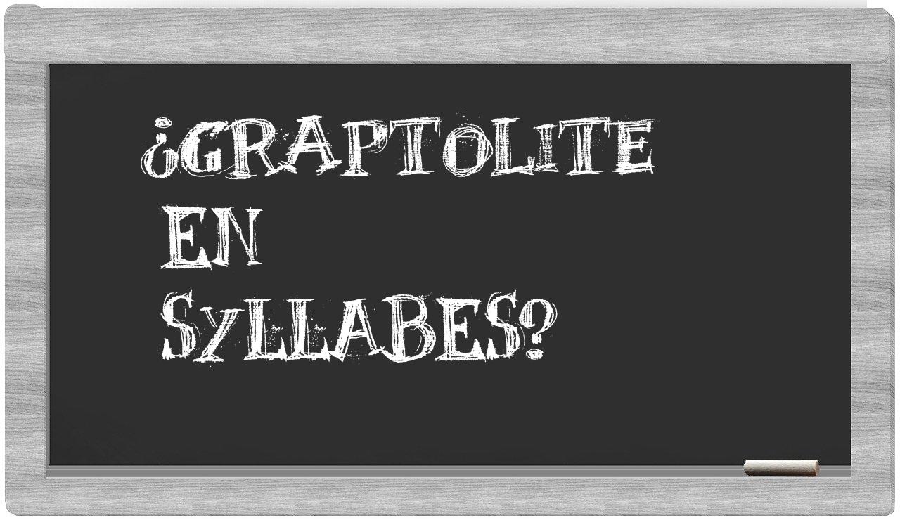 graptolite in syllables