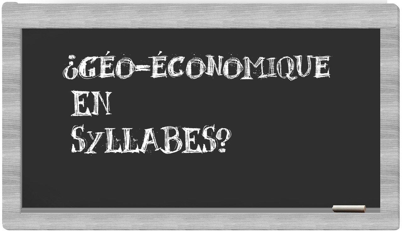 géo-économique in syllables
