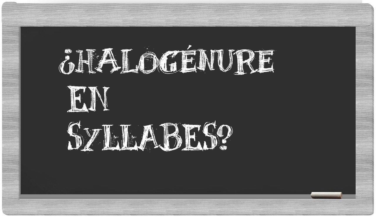 halogénure in syllables