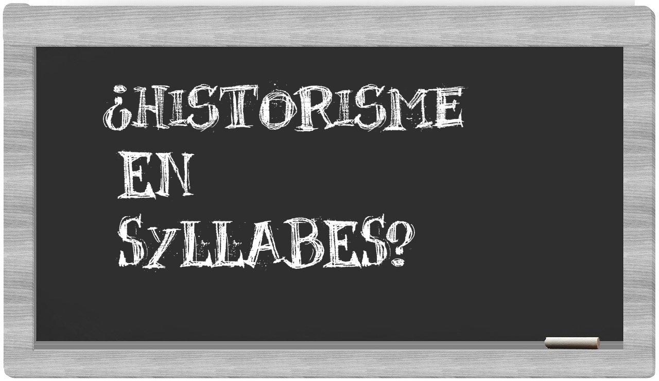 historisme in syllables