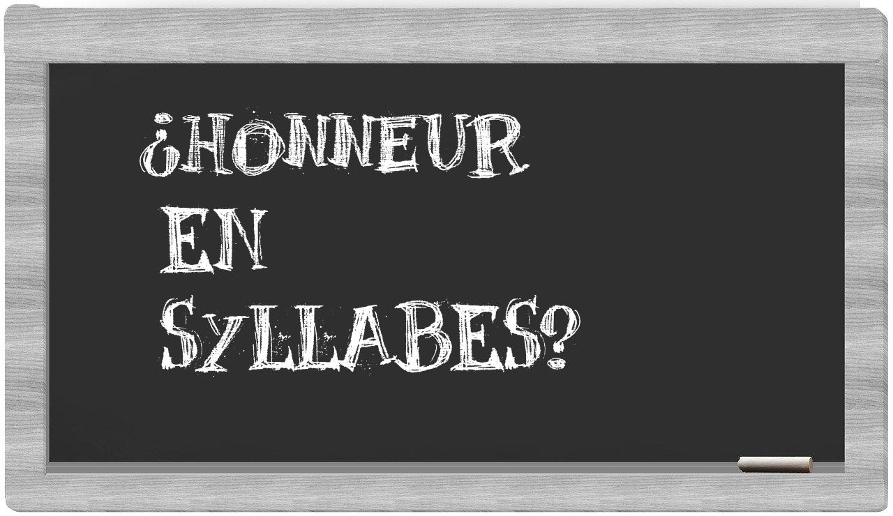 honneur in syllables