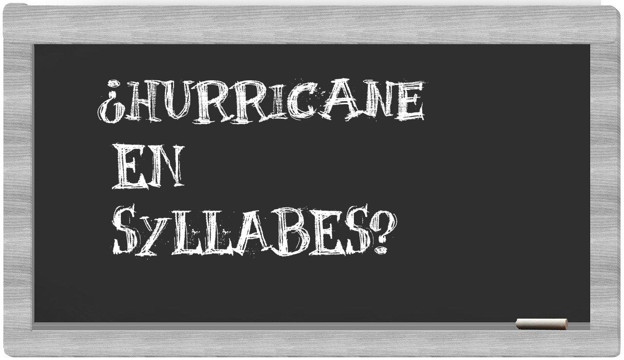 hurricane in syllables