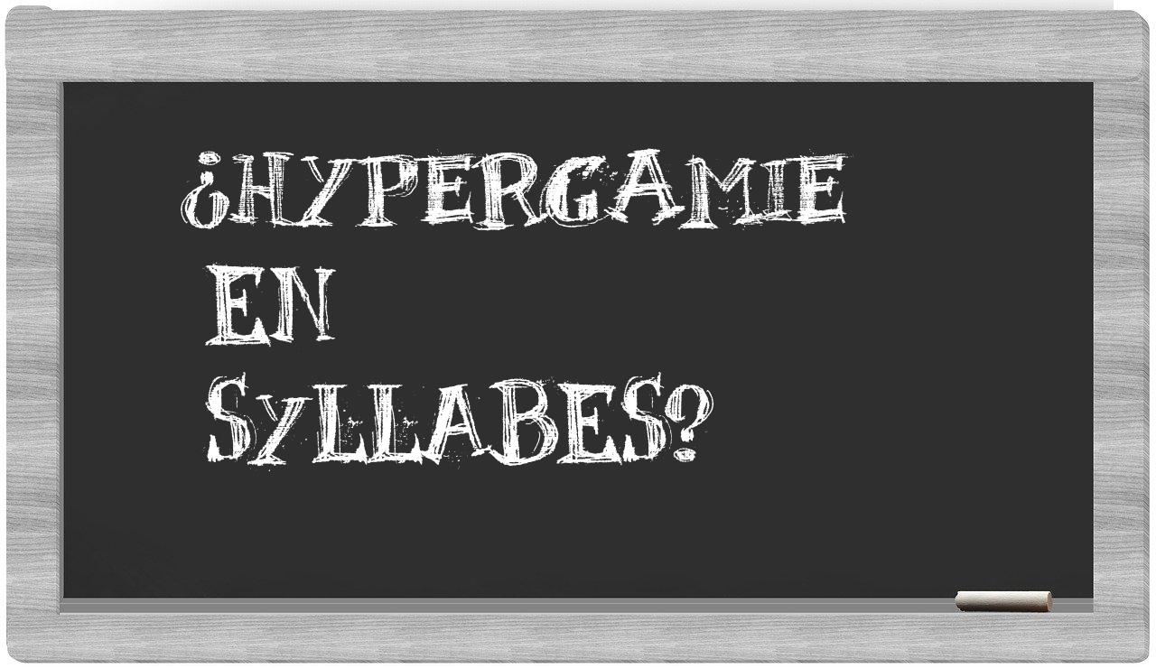 hypergamie in syllables