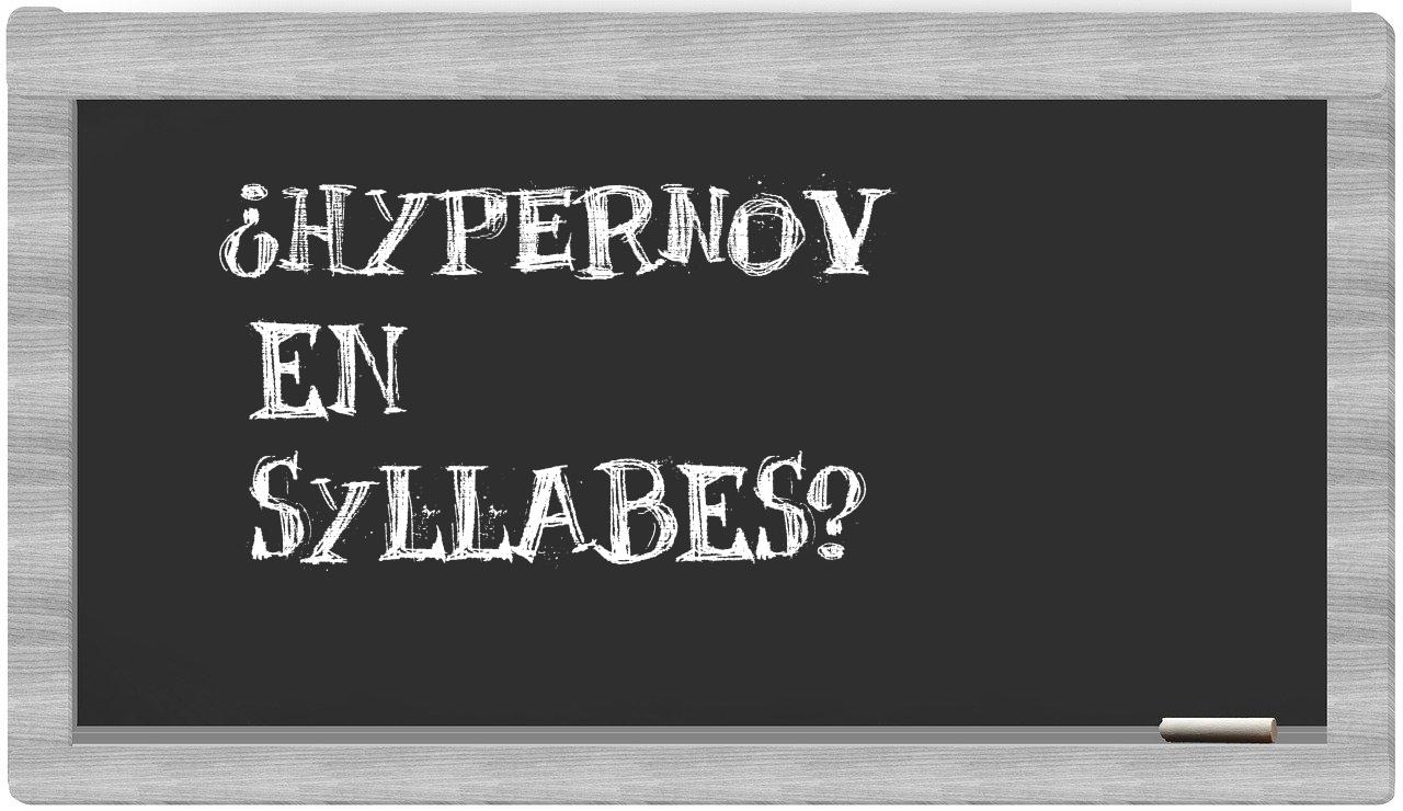 hypernovæ in syllables