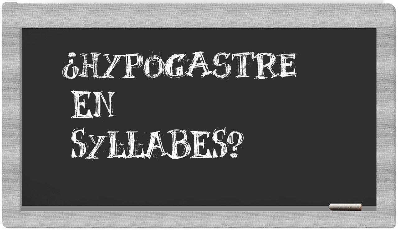 hypogastre in syllables