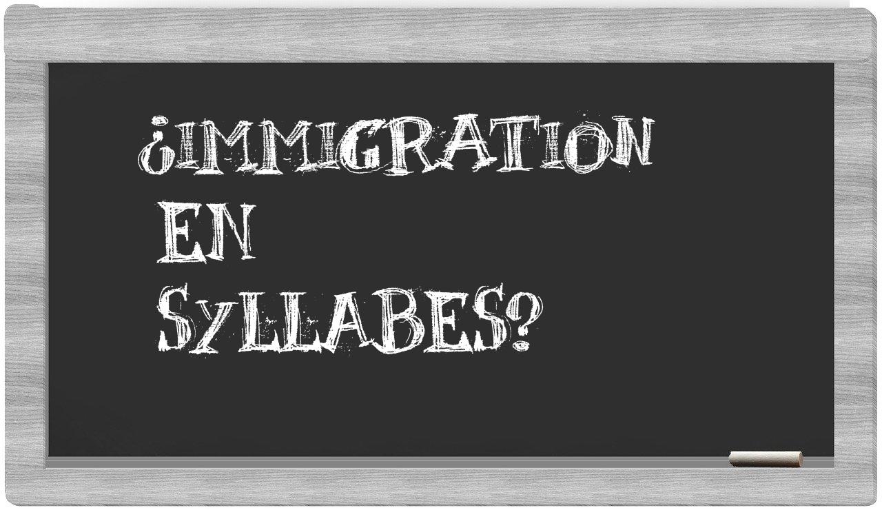 immigration in syllables