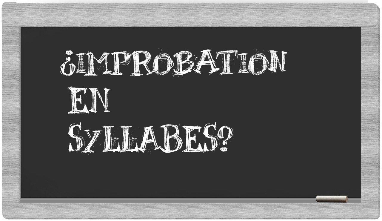 improbation in syllables
