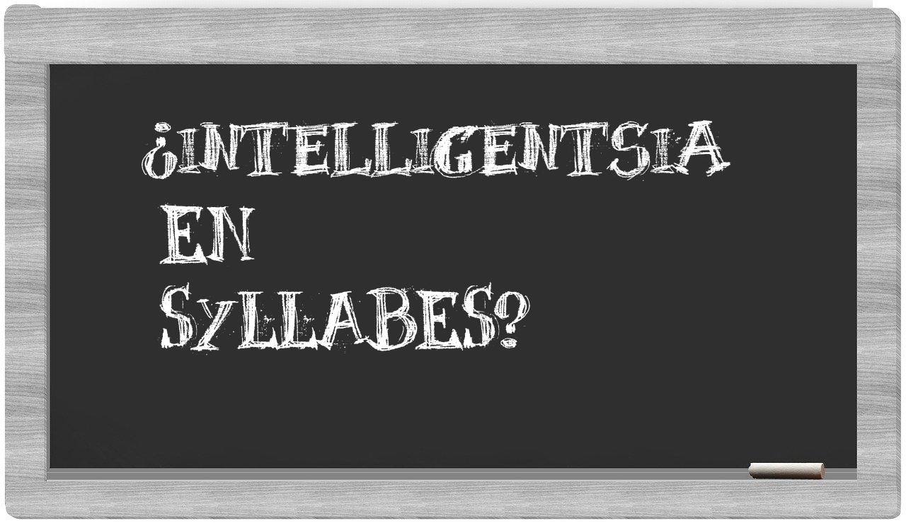 intelligentsia in syllables