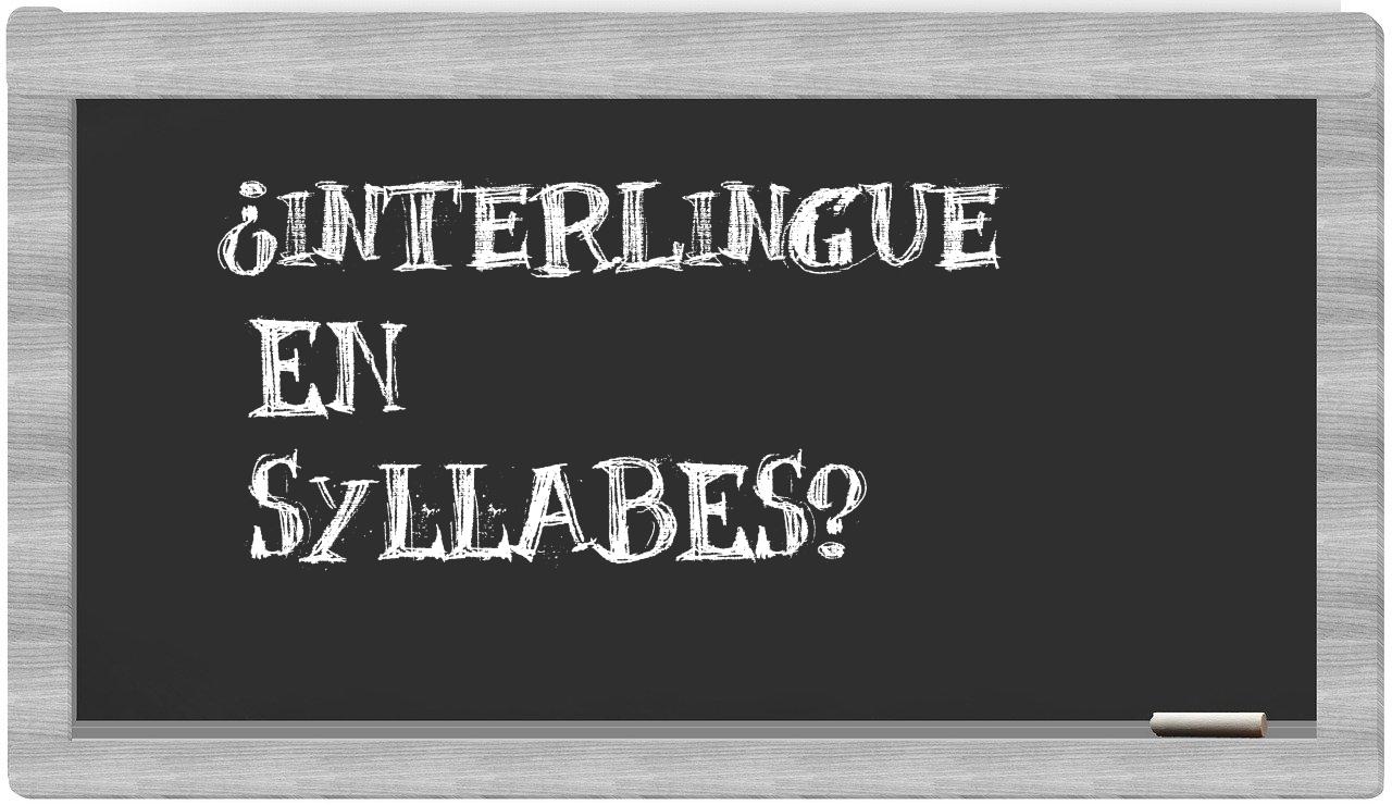interlingue in syllables