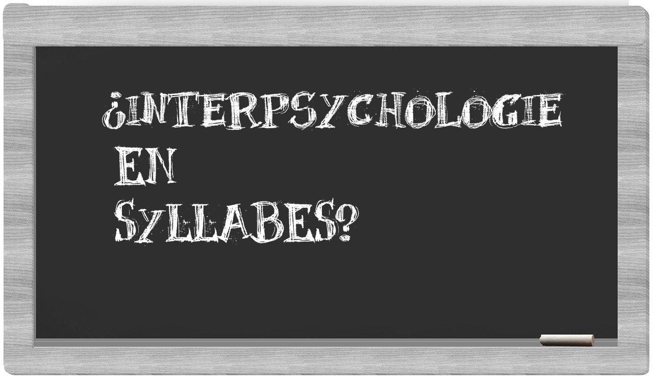interpsychologie in syllables