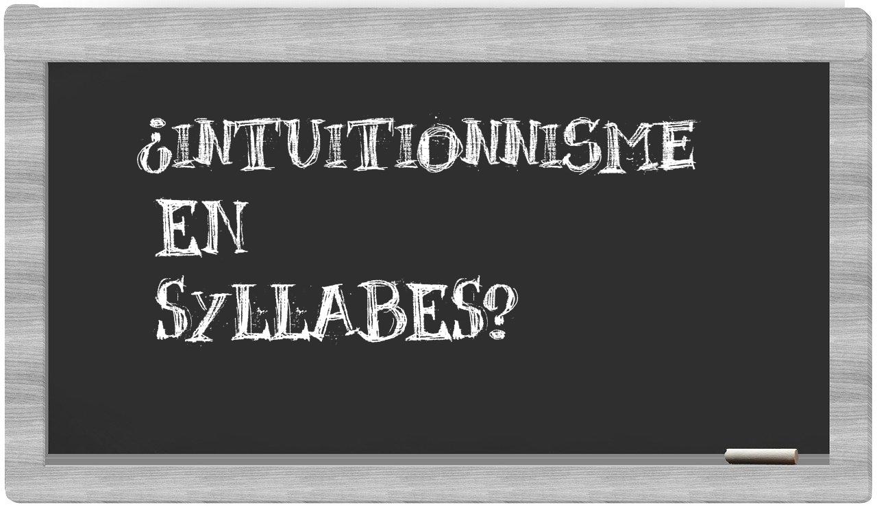 intuitionnisme in syllables