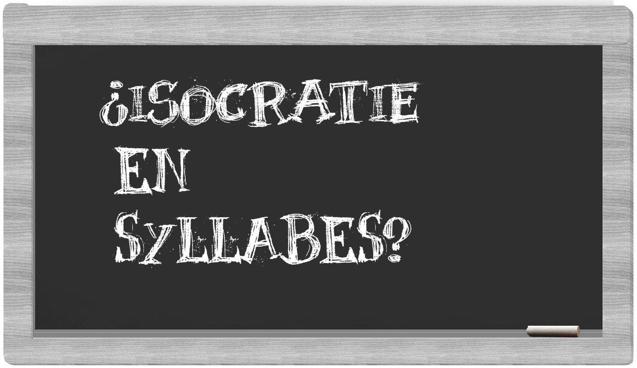isocratie in syllables