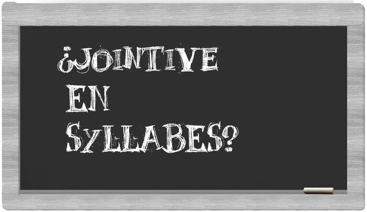 jointive in syllables