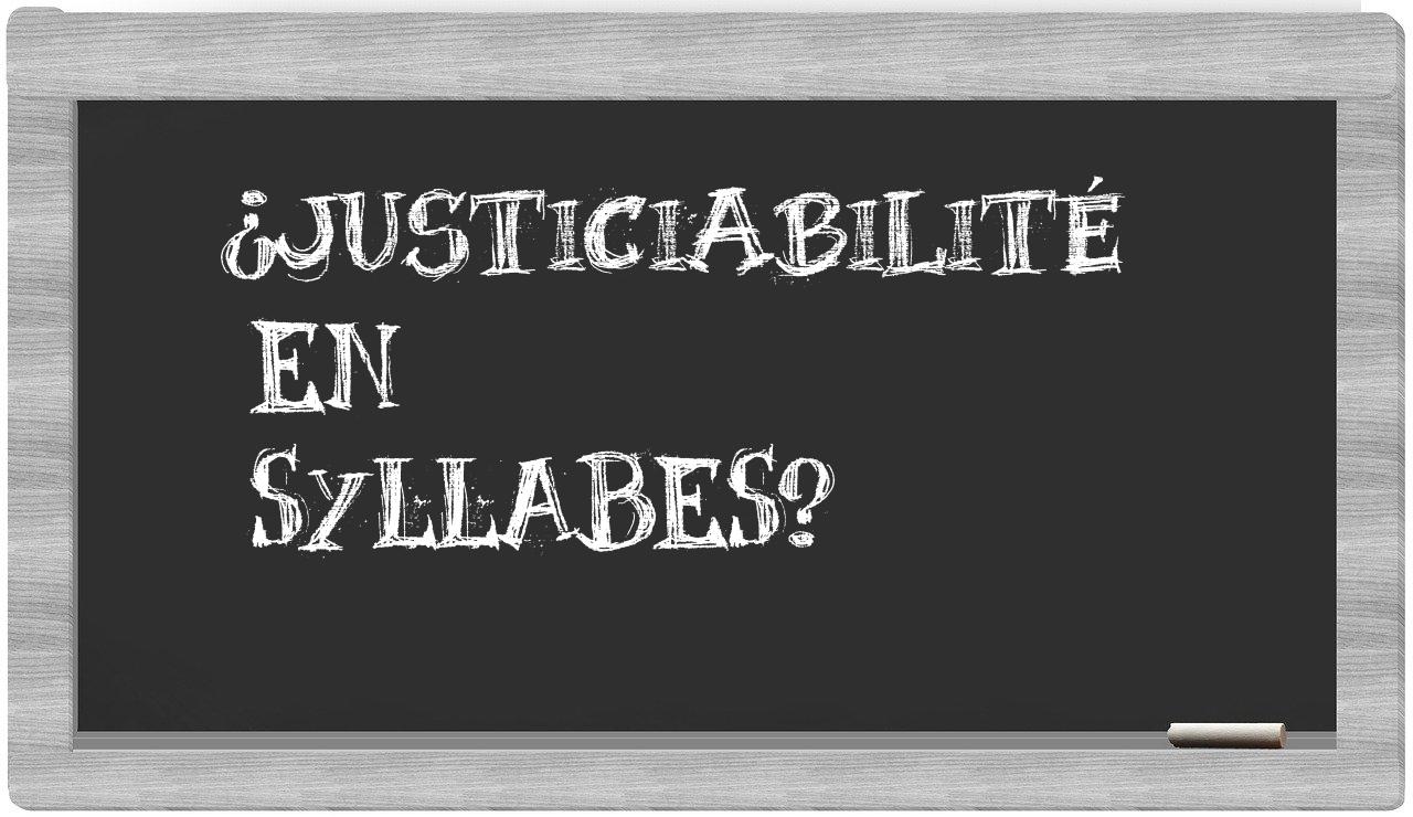justiciabilité in syllables