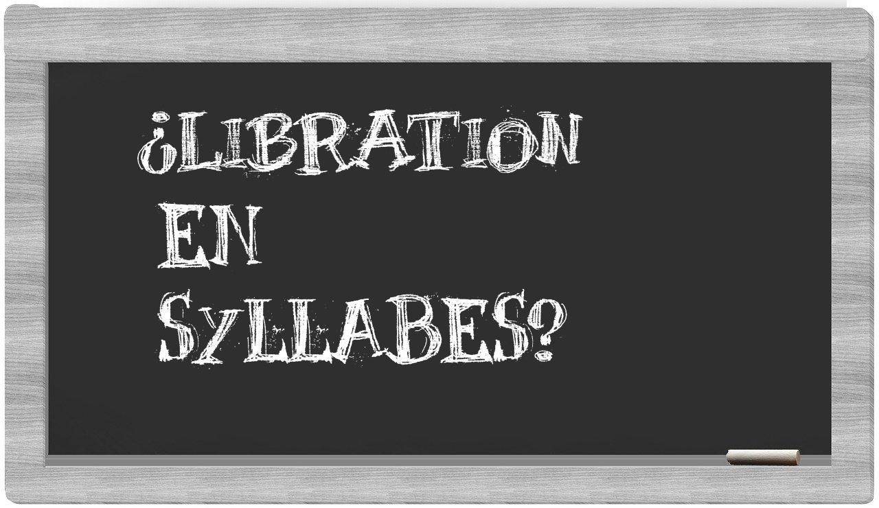 libration in syllables