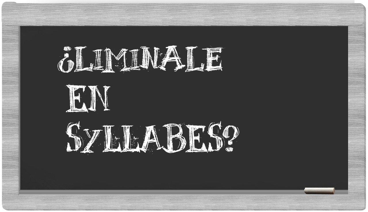 liminale in syllables