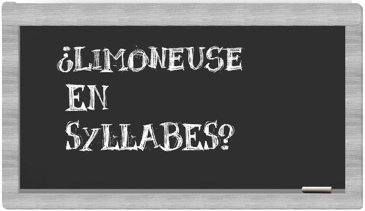 limoneuse in syllables