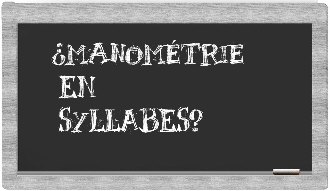manométrie in syllables