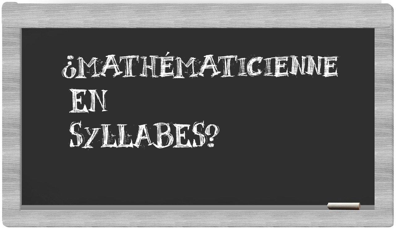 mathématicienne in syllables