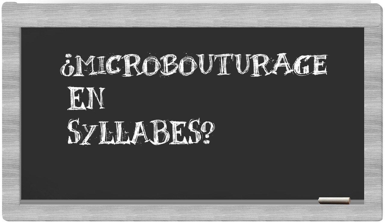 microbouturage in syllables