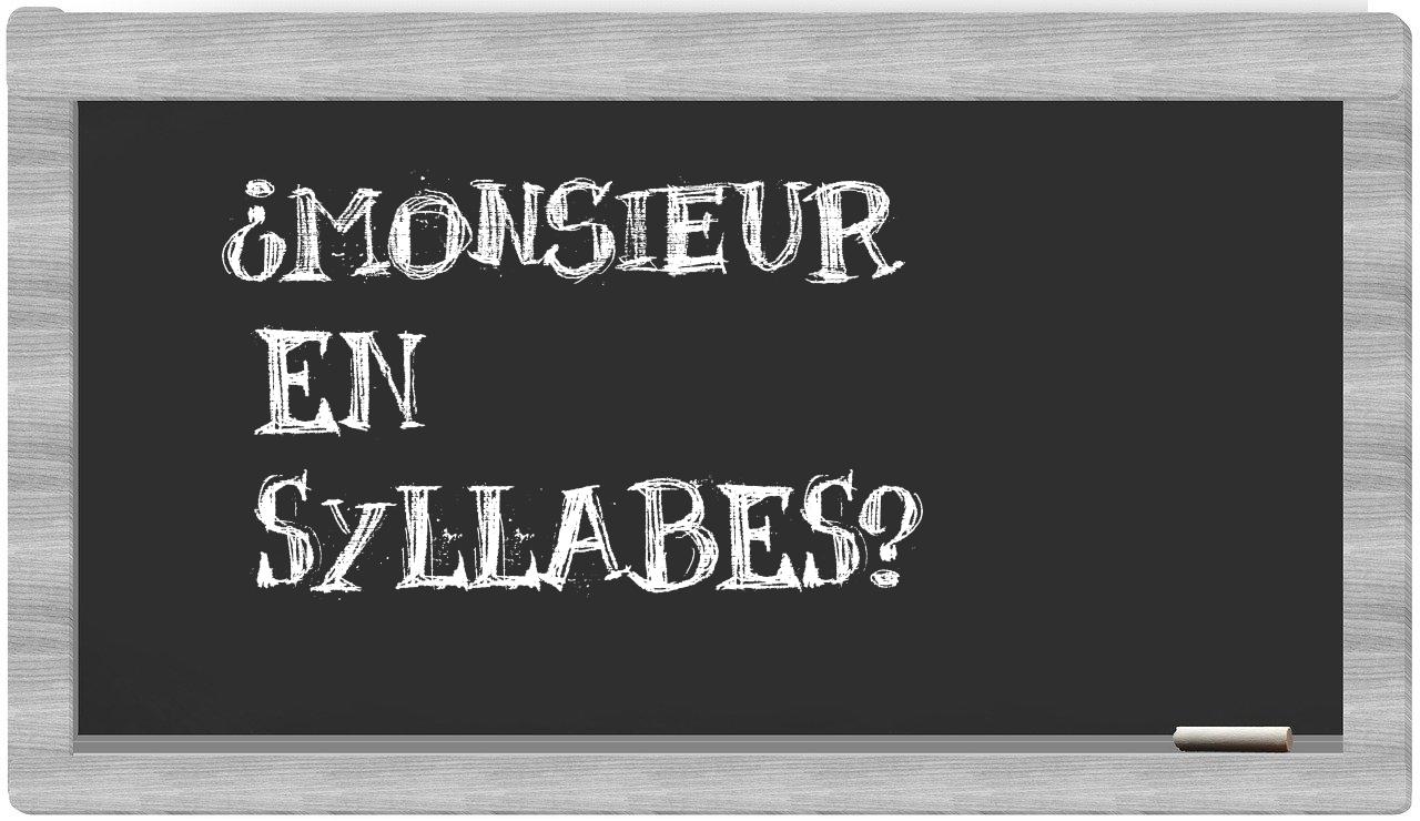 monsieur in syllables