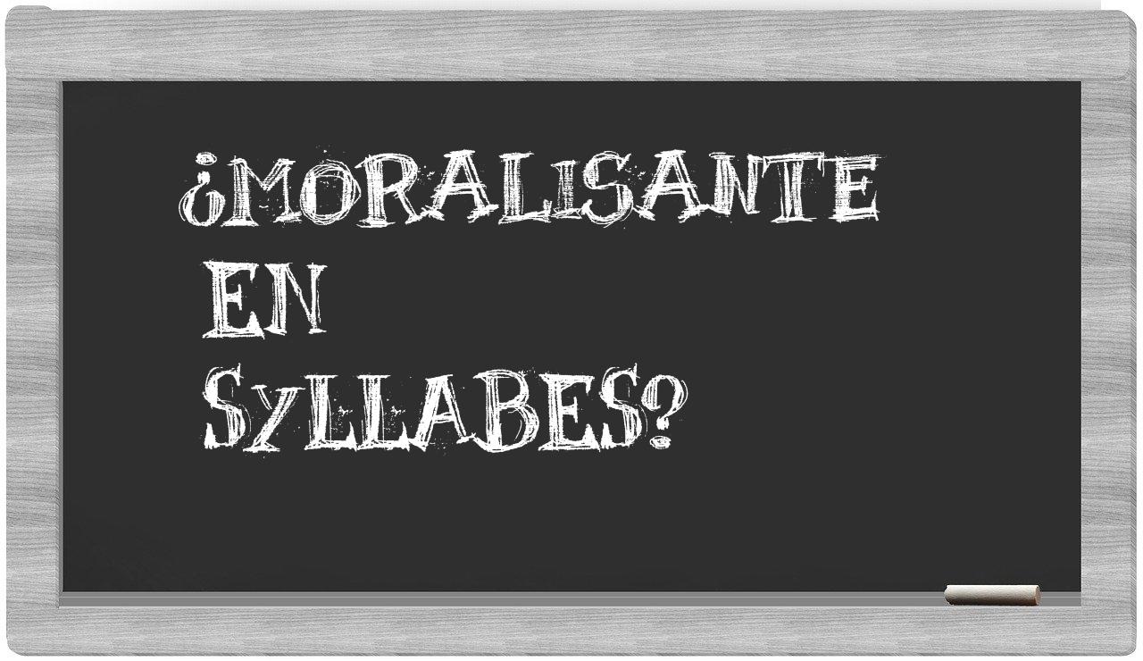 moralisante in syllables