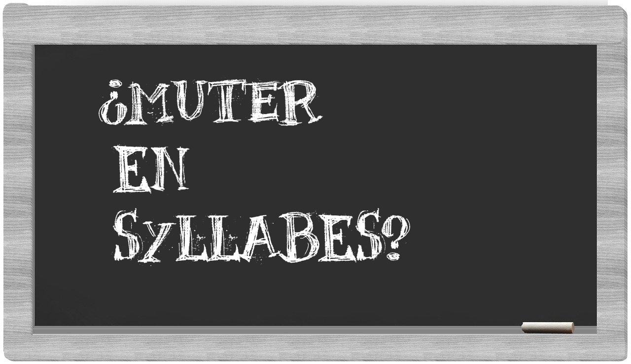 muter in syllables