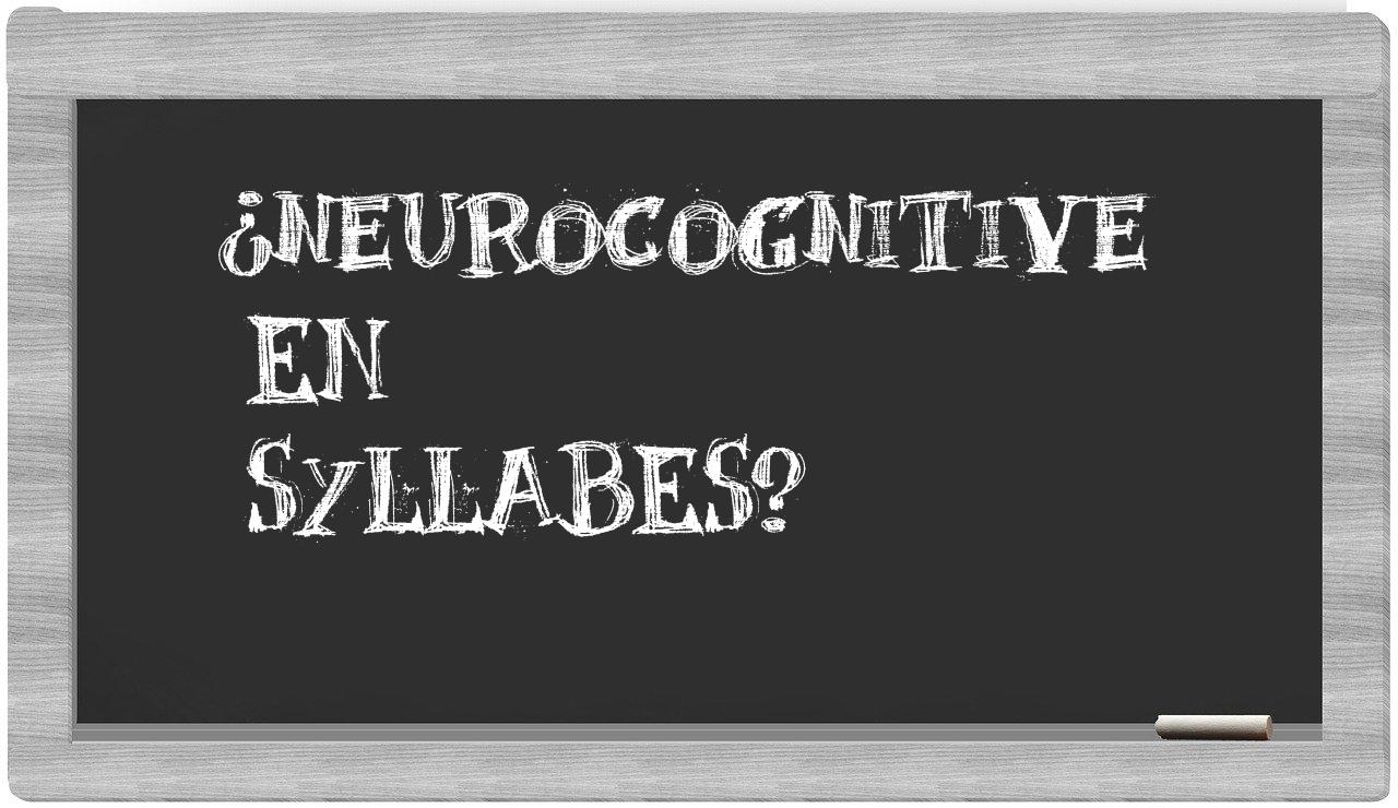 neurocognitive in syllables