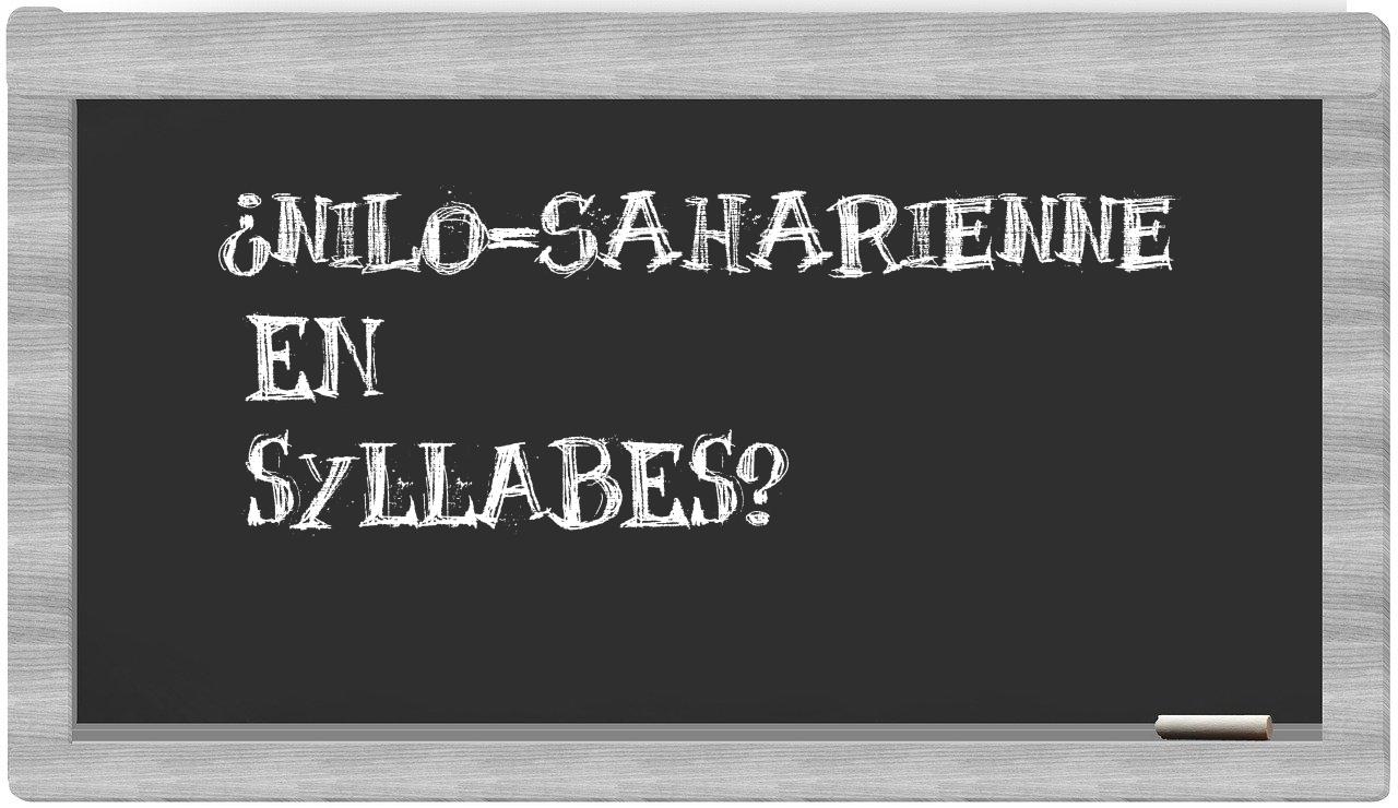 nilo-saharienne in syllables