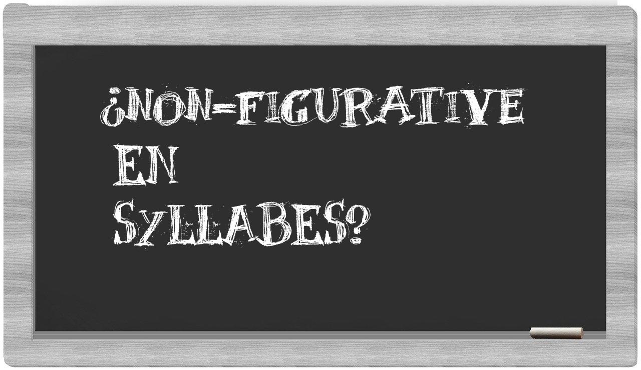 non-figurative in syllables