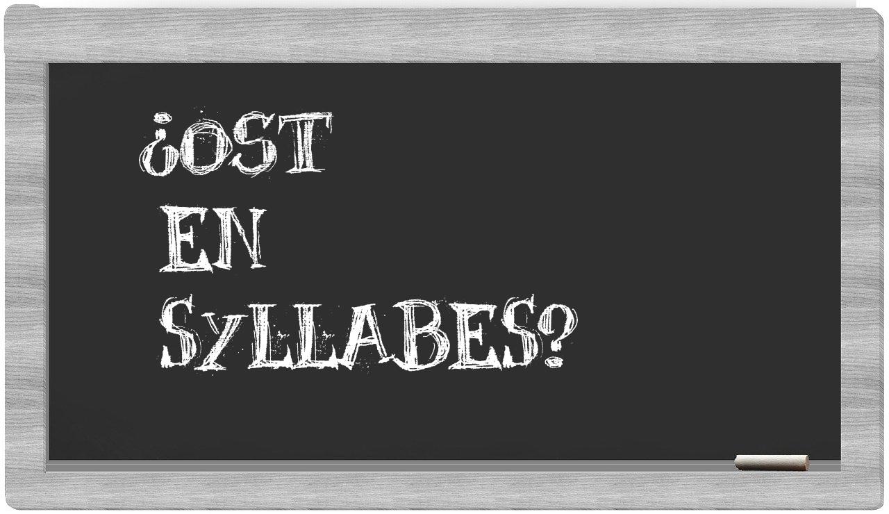 ost in syllables