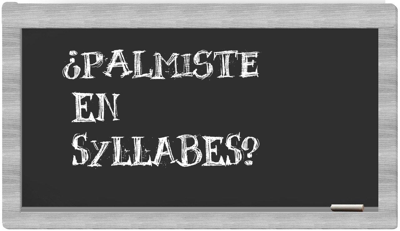 palmiste in syllables