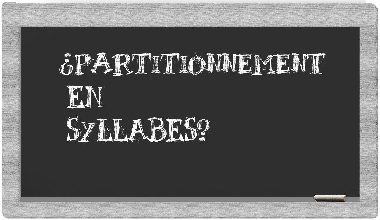 partitionnement in syllables