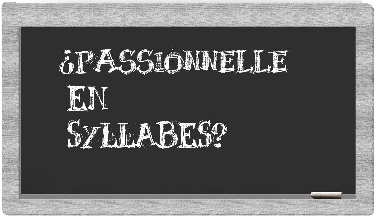 passionnelle in syllables