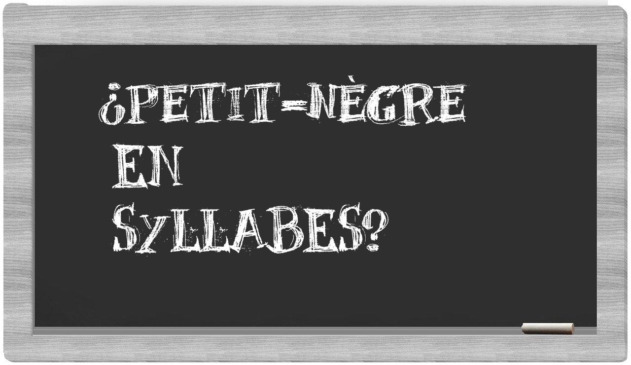 petit-nègre in syllables