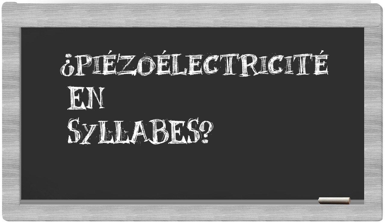 piézoélectricité in syllables