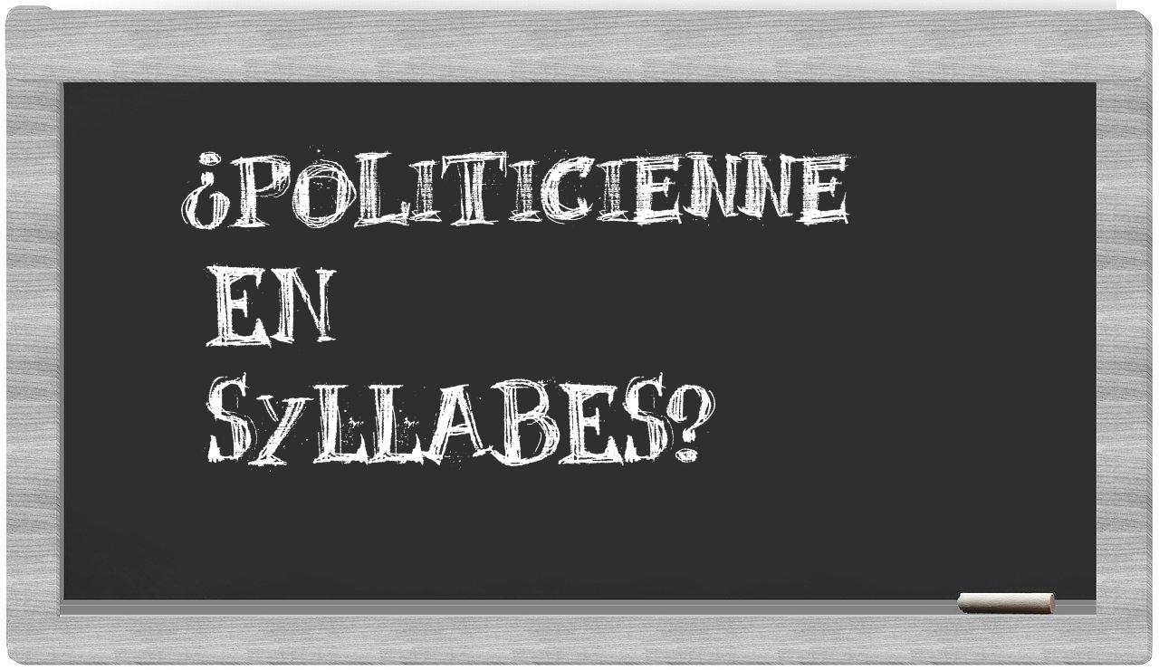 politicienne in syllables