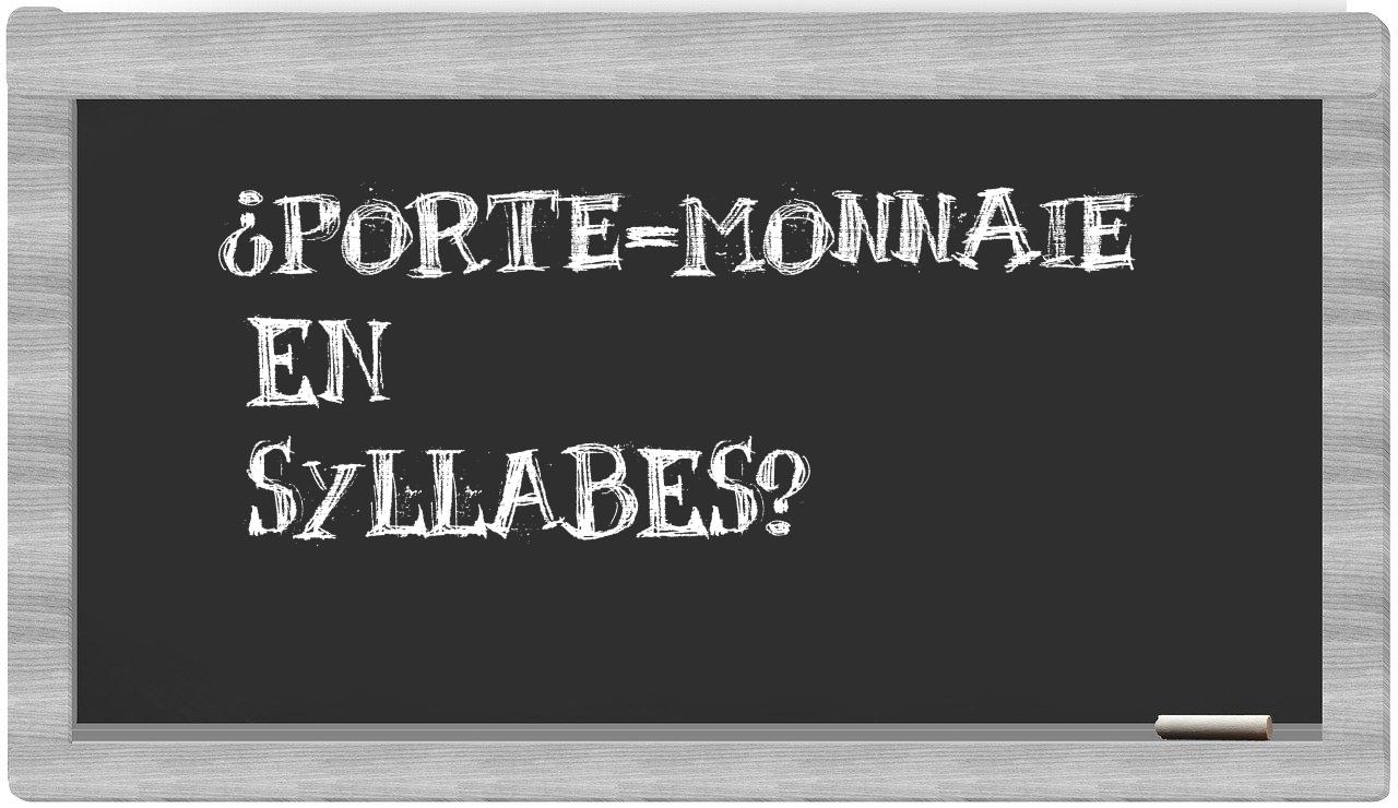 porte-monnaie in syllables