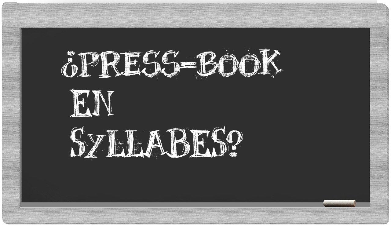 press-book in syllables