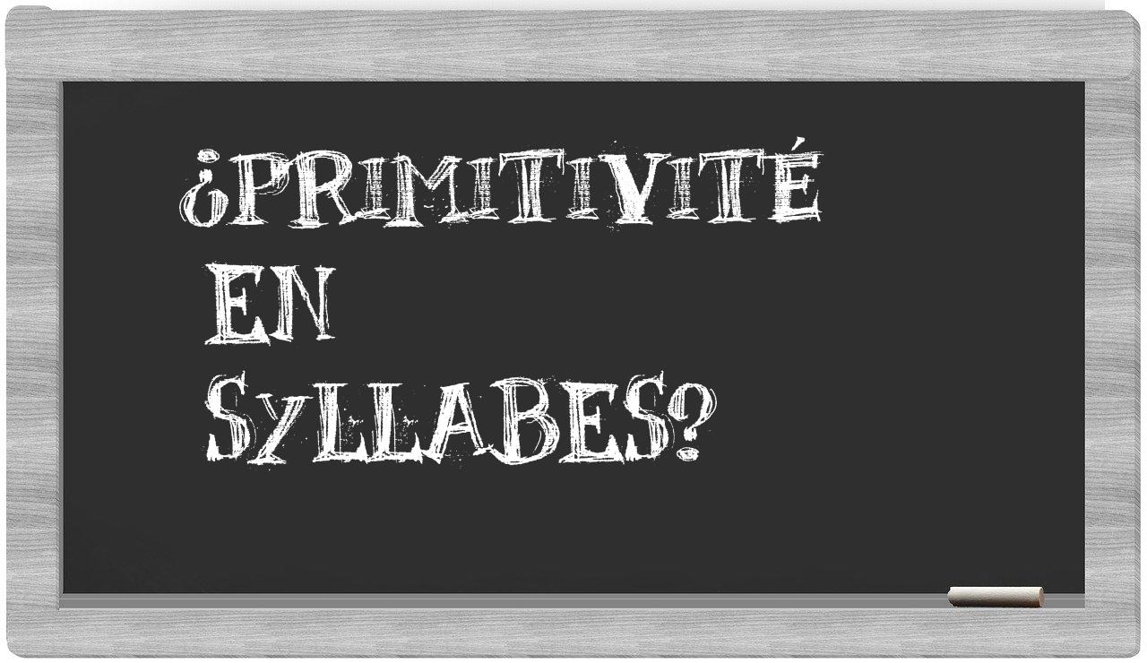 primitivité in syllables